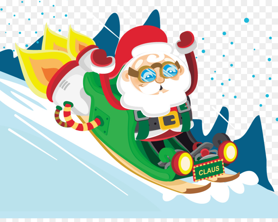 Santa Claus，Trineo PNG