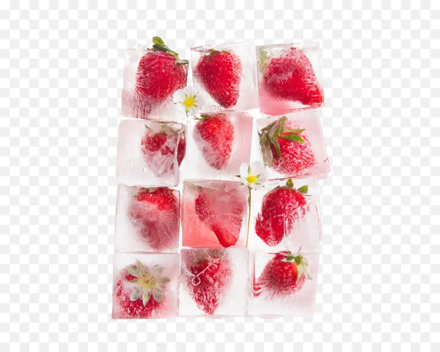 Fresas，Cubitos De Hielo PNG