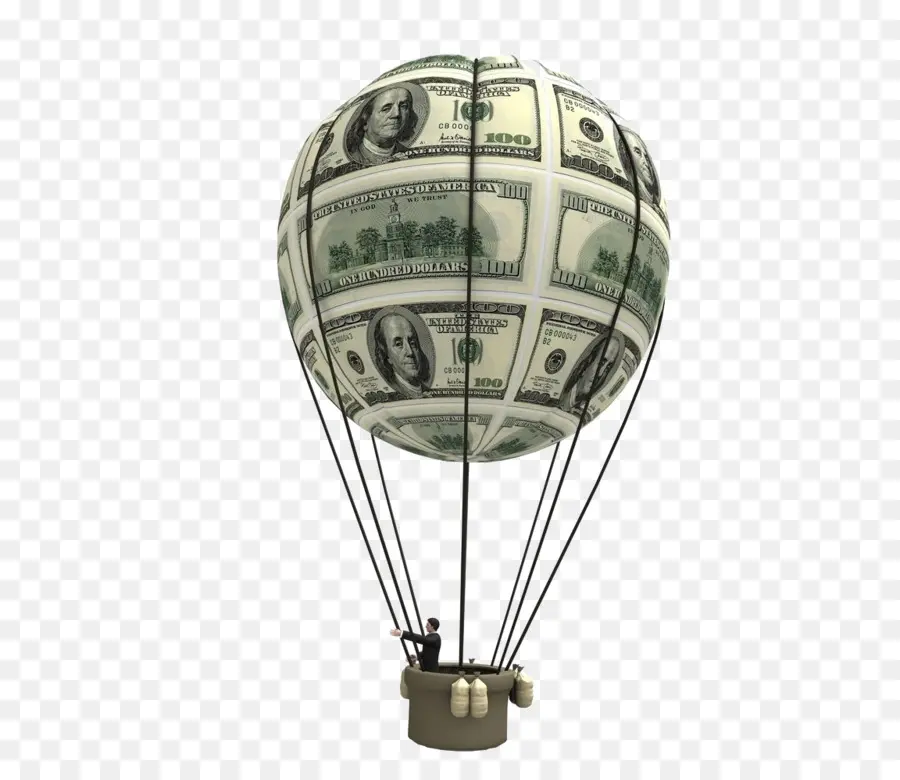 Globo Aerostático Con Dinero，Dólar PNG