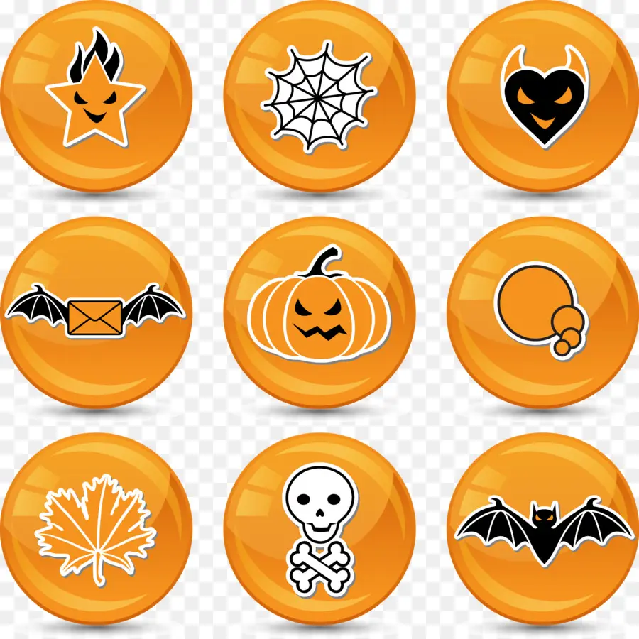 Iconos De Halloween，Escalofriante PNG