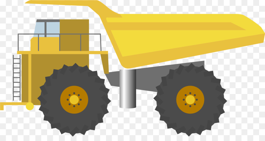 Camión Volquete Amarillo，Construcción PNG