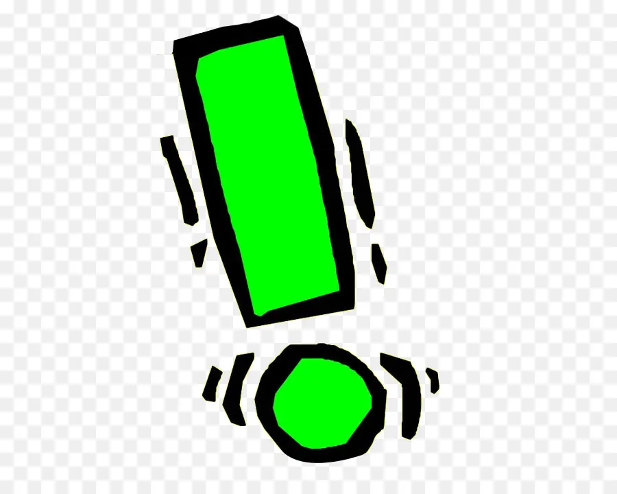 Signo De Exclamación Verde，Alerta PNG