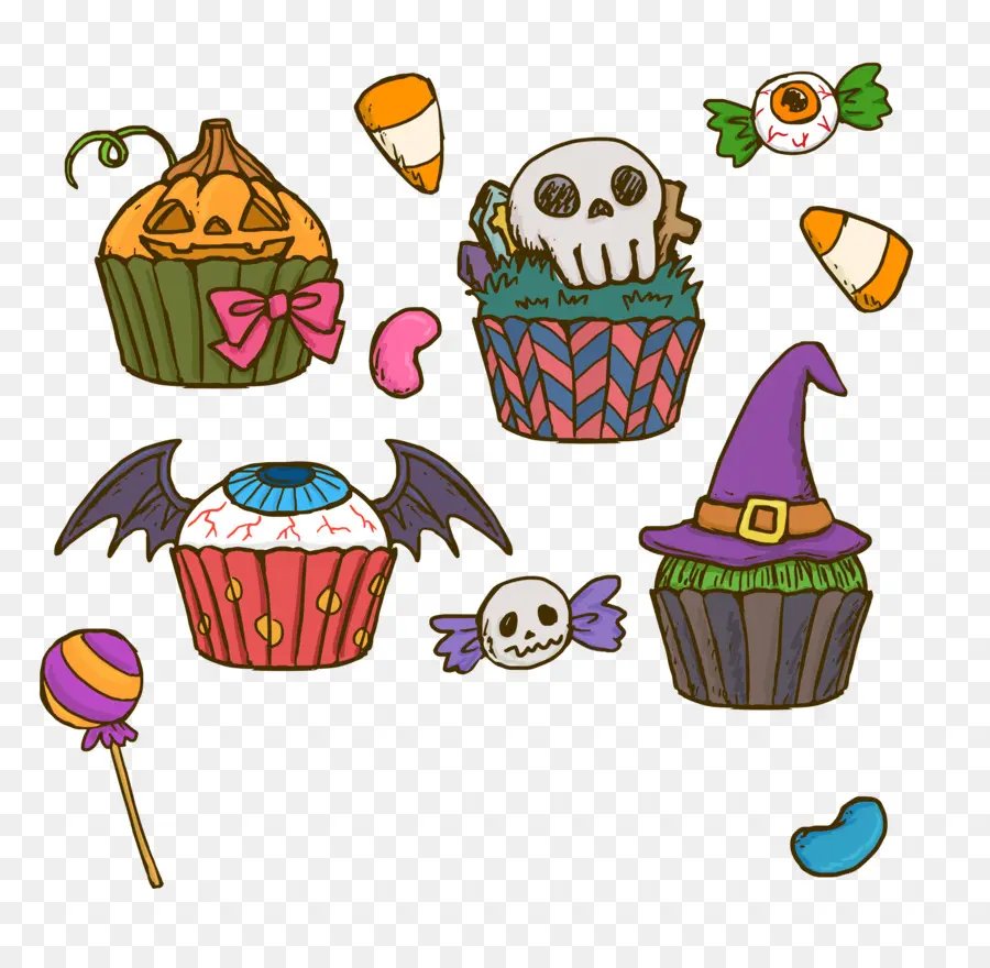 Pastelitos De Halloween，Decorado PNG