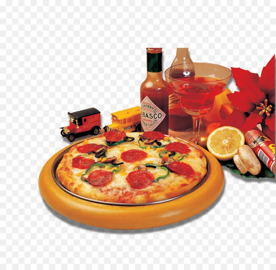 Pizza De Peperoni，Comida PNG