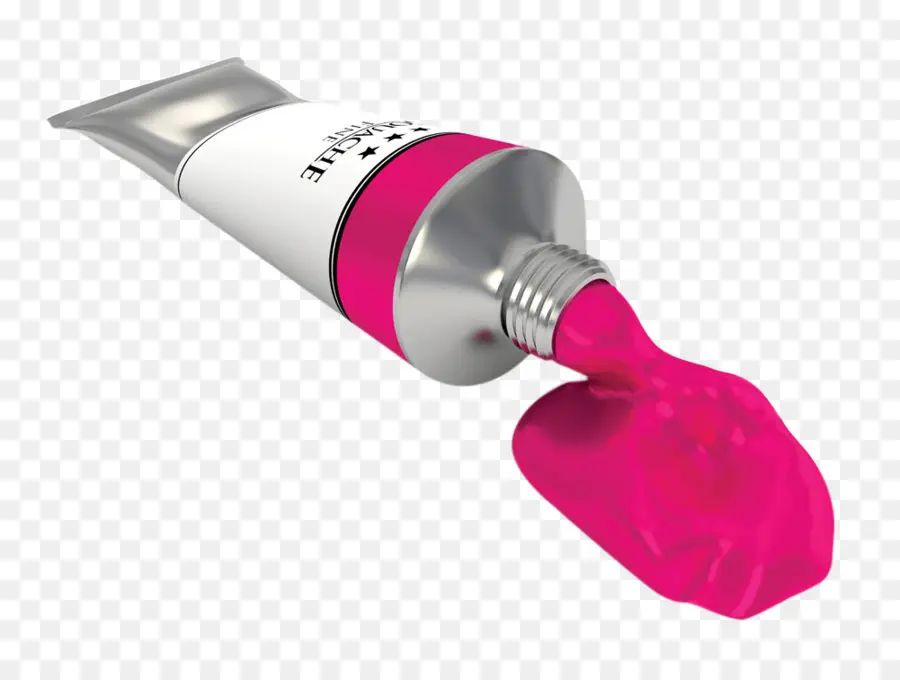 Tubo De Pintura Rosa，Pintar PNG