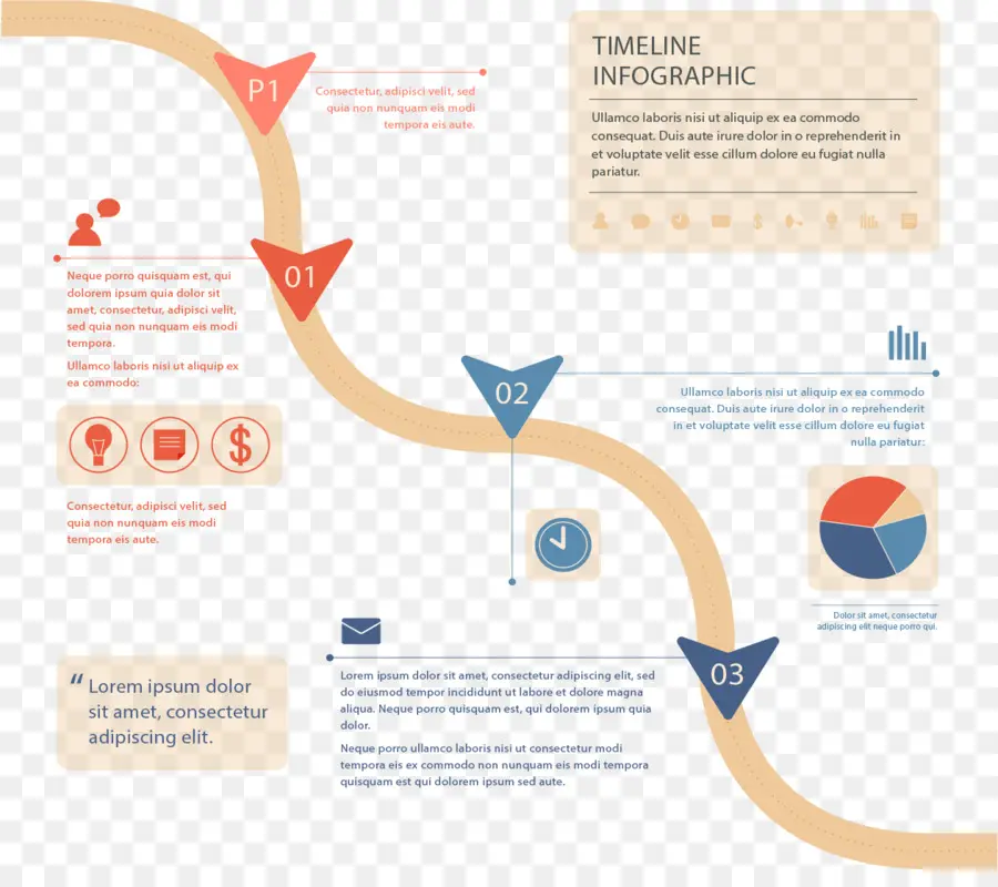 Infografía De Línea De Tiempo，Datos PNG