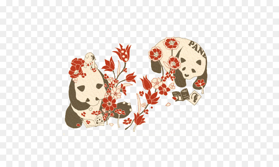 Pandas，Flores PNG