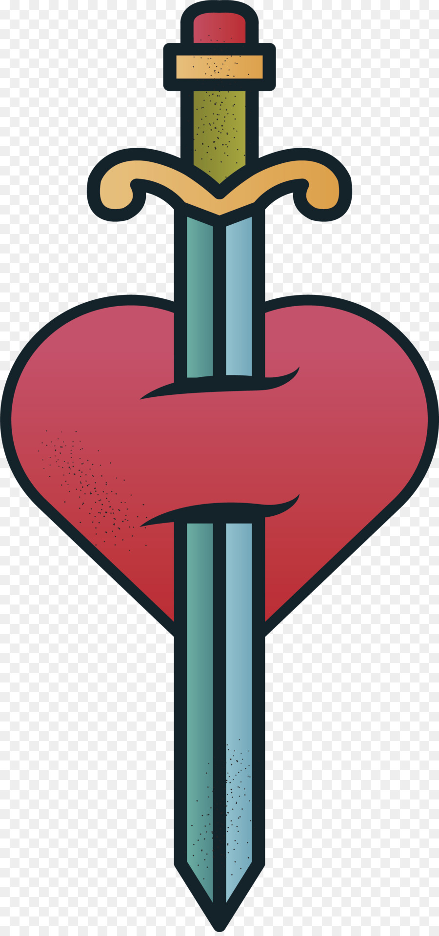 Corazón Con Espada，Espada PNG