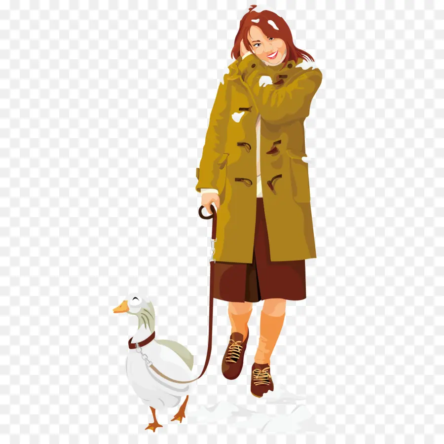 Mujer Con Pato，Pato PNG