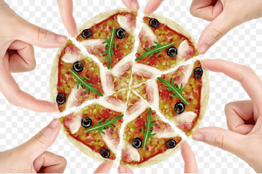 Pizza，Manos PNG