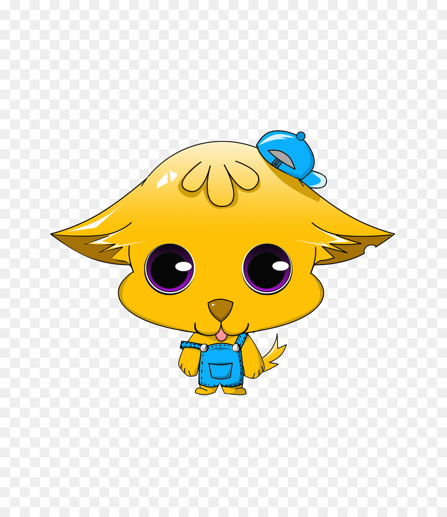 Personaje De Dibujos Animados Amarillo，Lindo PNG