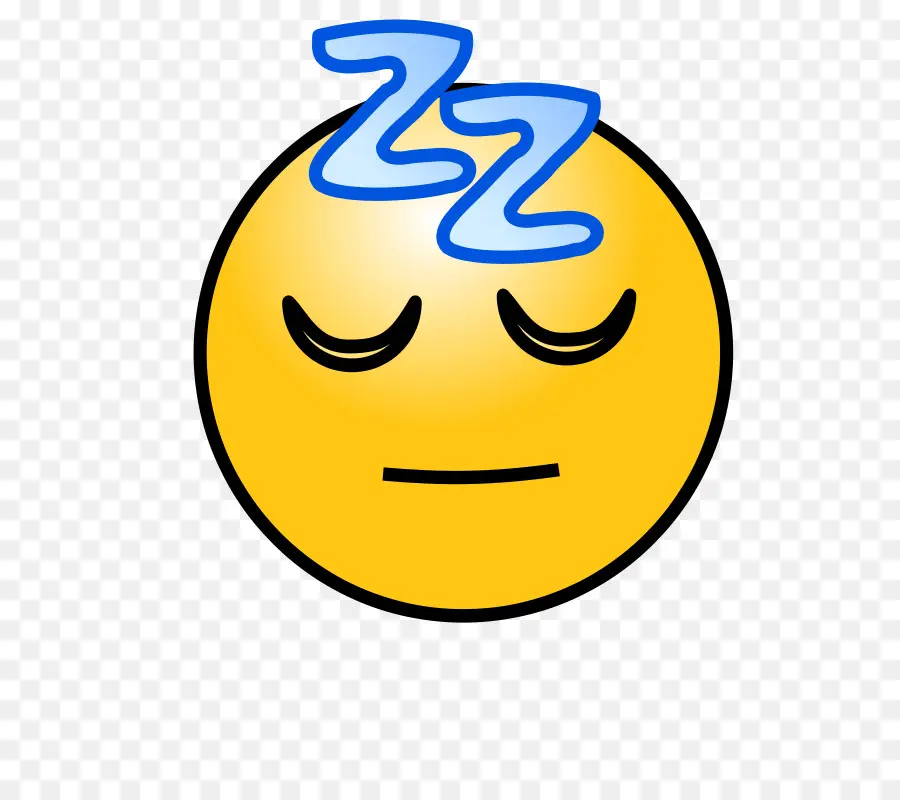 Emoji Durmiendo，Amarillo PNG