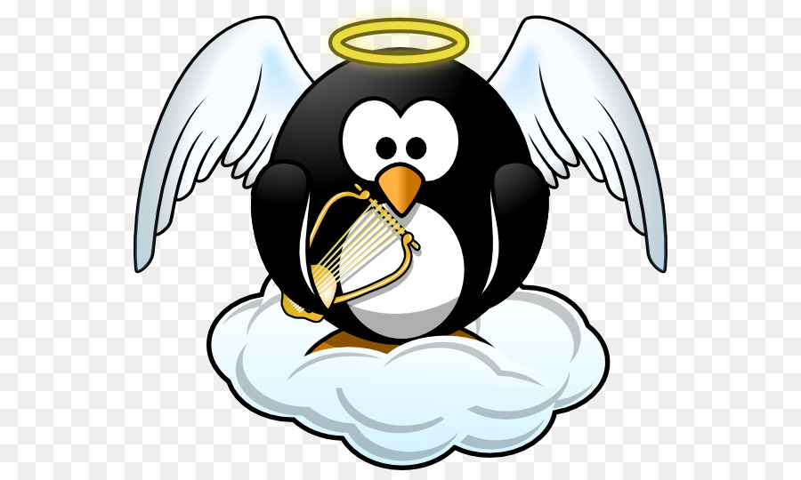 Pingüino，Ángel PNG