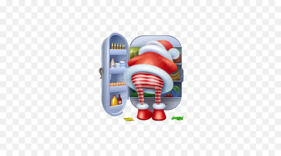 Papá Noel，Refrigerador PNG