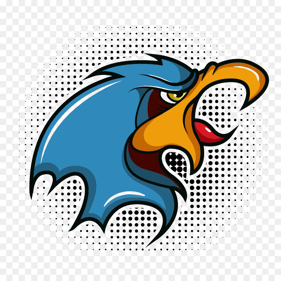 Cabeza De águila，Azul PNG