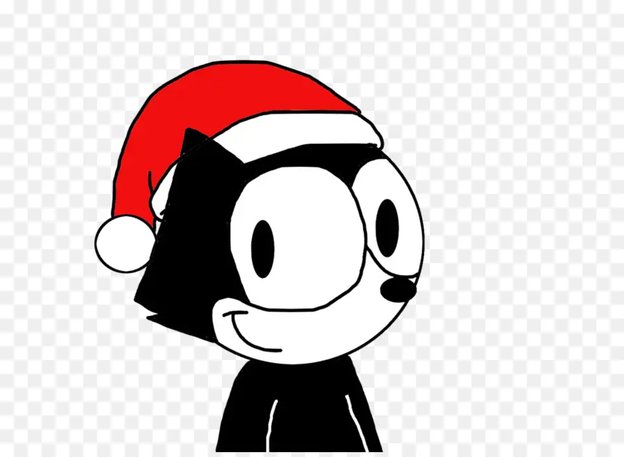 Gato De Dibujos Animados Con Gorro De Papá Noel，Gato PNG