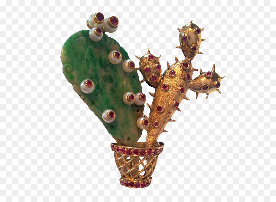 Broche De Cactus，Oro PNG