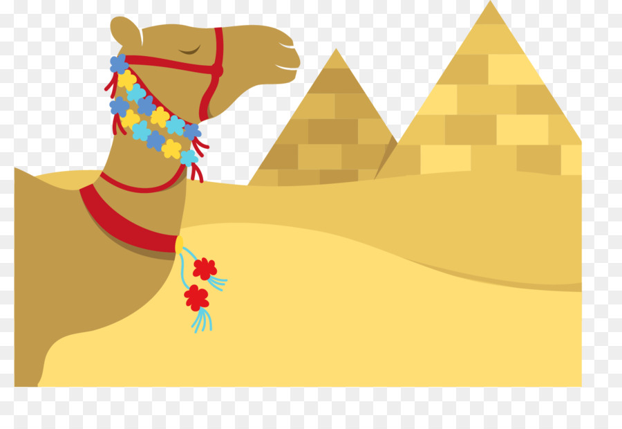 Las Pirámides De Egipto，Camello PNG