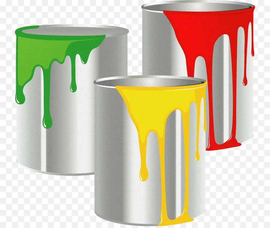 Latas De Pintura，Pintura Verde PNG