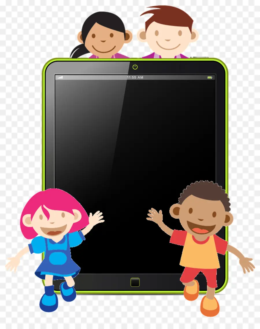 Niños Con Tableta，Niños PNG