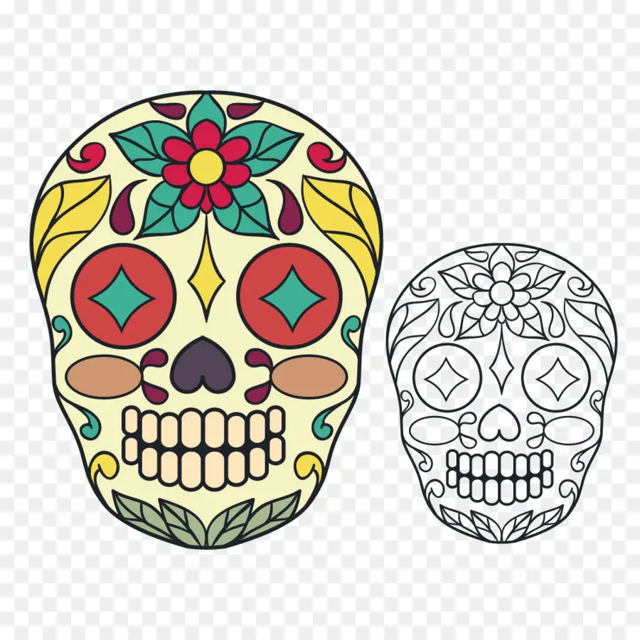 Calavera De Azúcar，Cráneo PNG