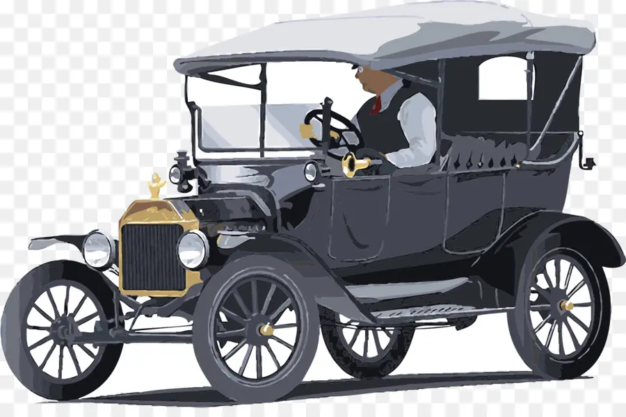 Coche Antiguo，Pasado De Moda PNG