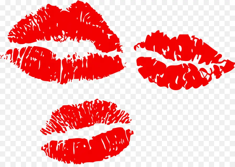 Impresión De Labios Rojos，Beso PNG