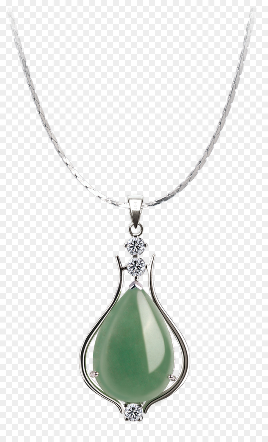 Colgante Verde，Collar PNG