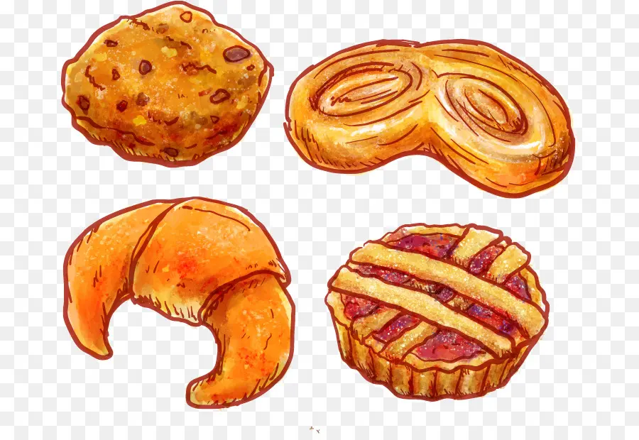 Pastelería Danesa，Croissant PNG