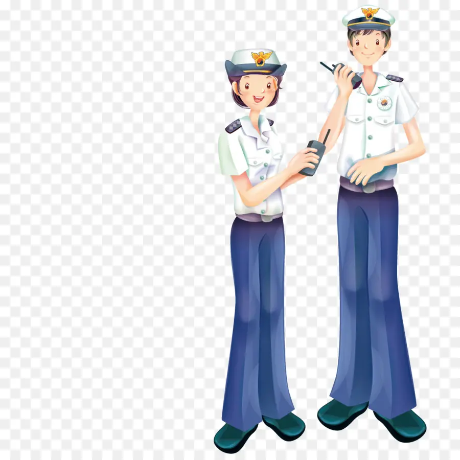 Oficiales De Policía De Dibujos Animados，Uniforme PNG