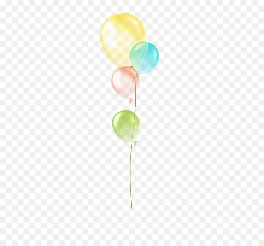 Globos Coloridos，Amarillo PNG