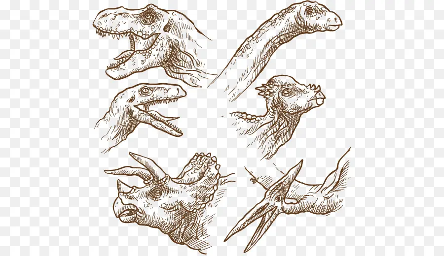 Bocetos De Dinosaurios，Prehistórico PNG