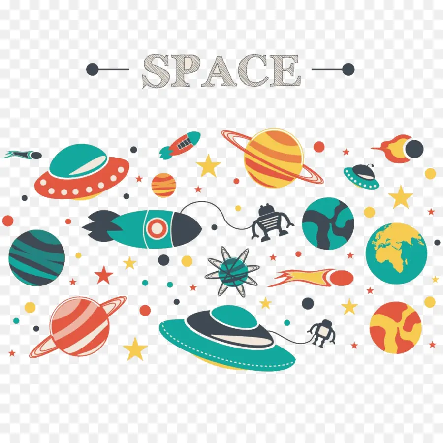 Ilustración Espacial，Planetas PNG