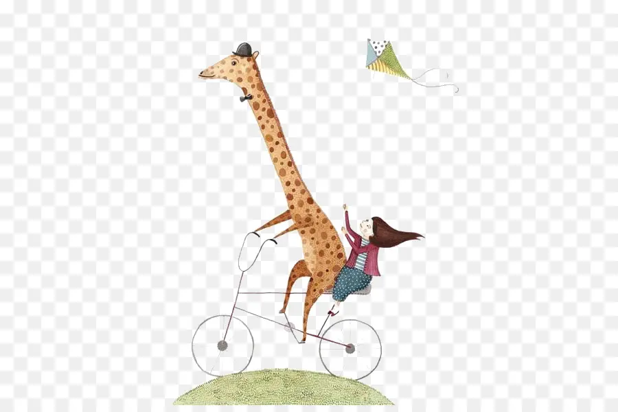 Jirafa En Bicicleta，Jirafa PNG