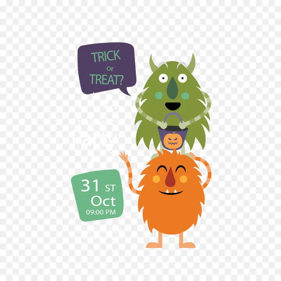 Monstruos De Halloween，Truco O Trato PNG