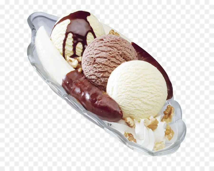 Helado，Banana Split PNG