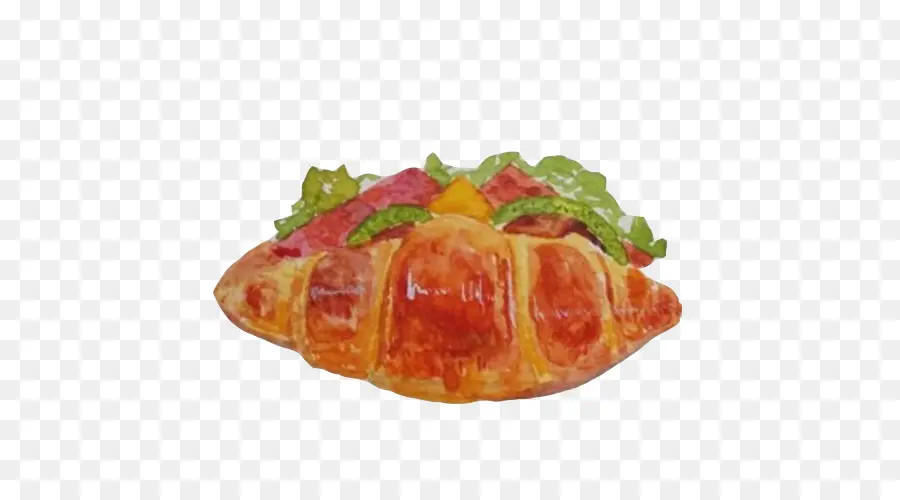 Hamburguesa，Croissant PNG