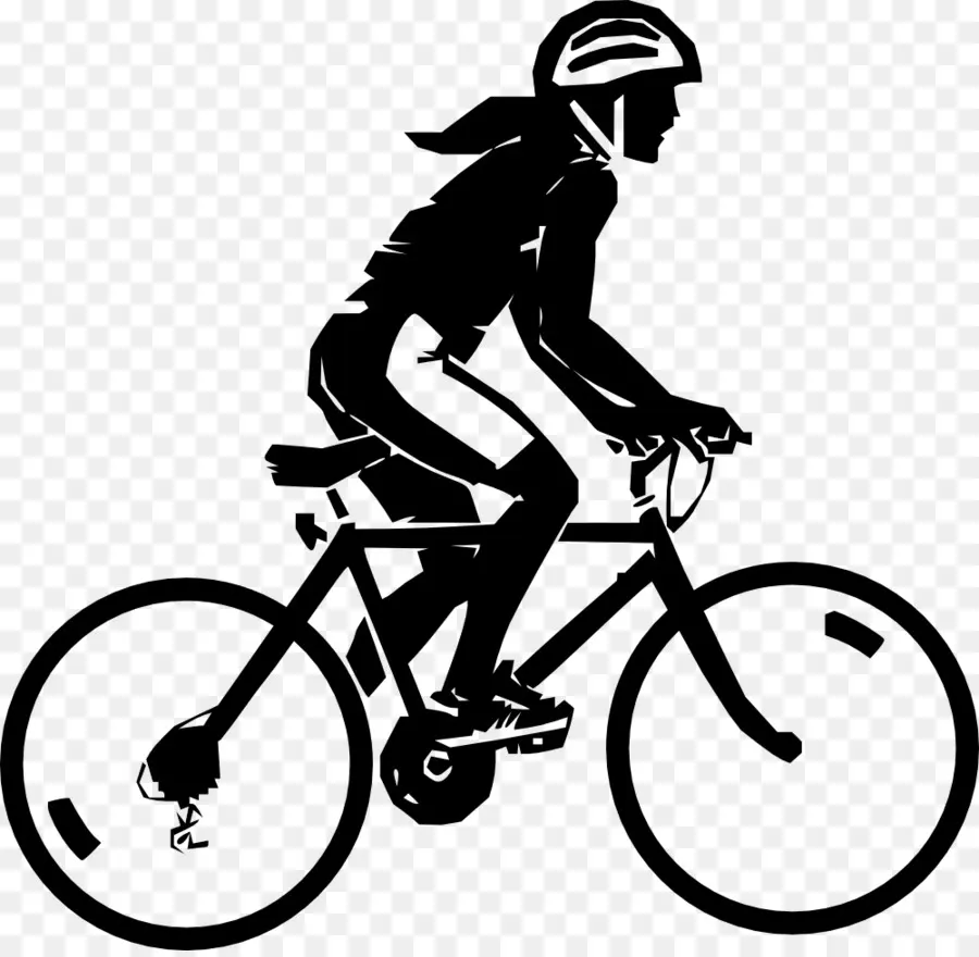 Silueta De Ciclista，Bicicleta PNG