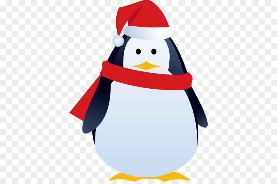 Pingüino，Gorro De Papá Noel PNG