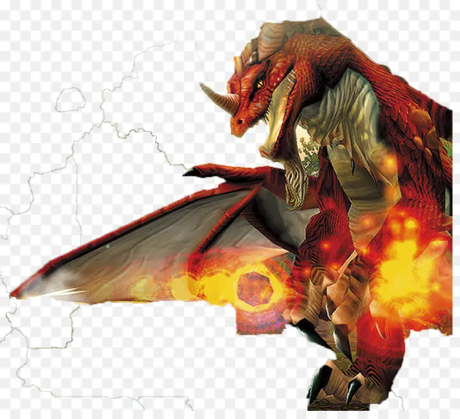 Dragón Rojo，Fuego PNG