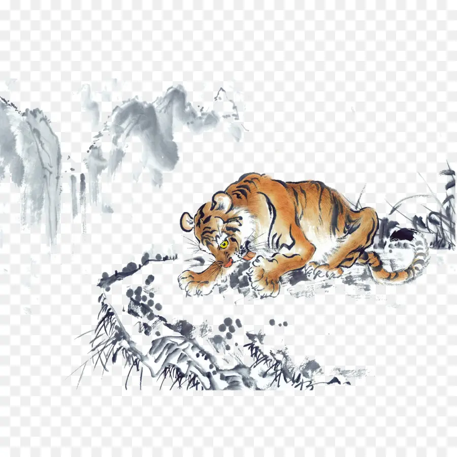 Tigre，Zodiaco Chino PNG