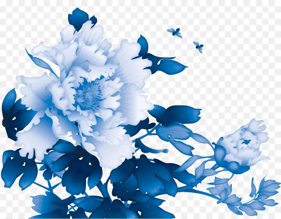 Flores Azules，Floral PNG