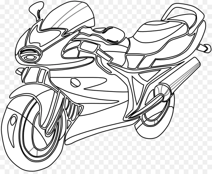 Motocicleta，Libro Para Colorear PNG