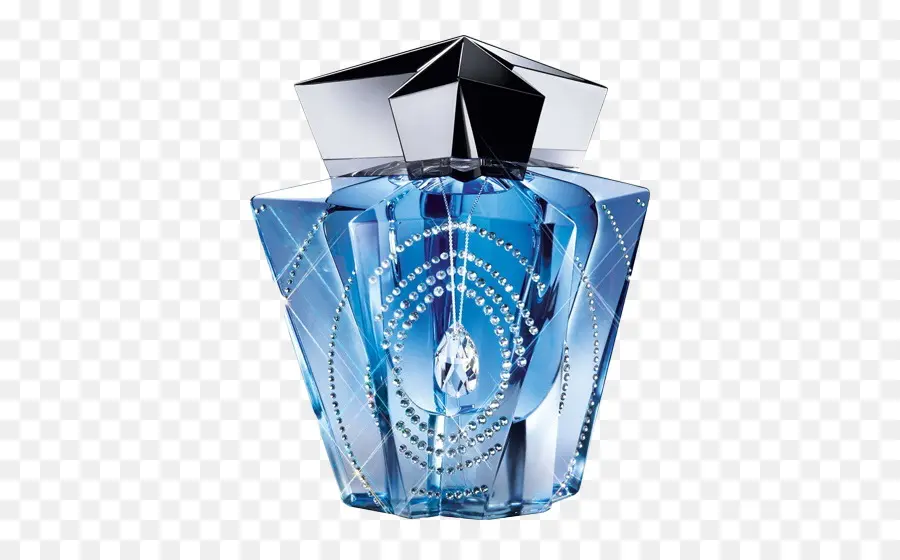 Botella De Perfume，Azul PNG