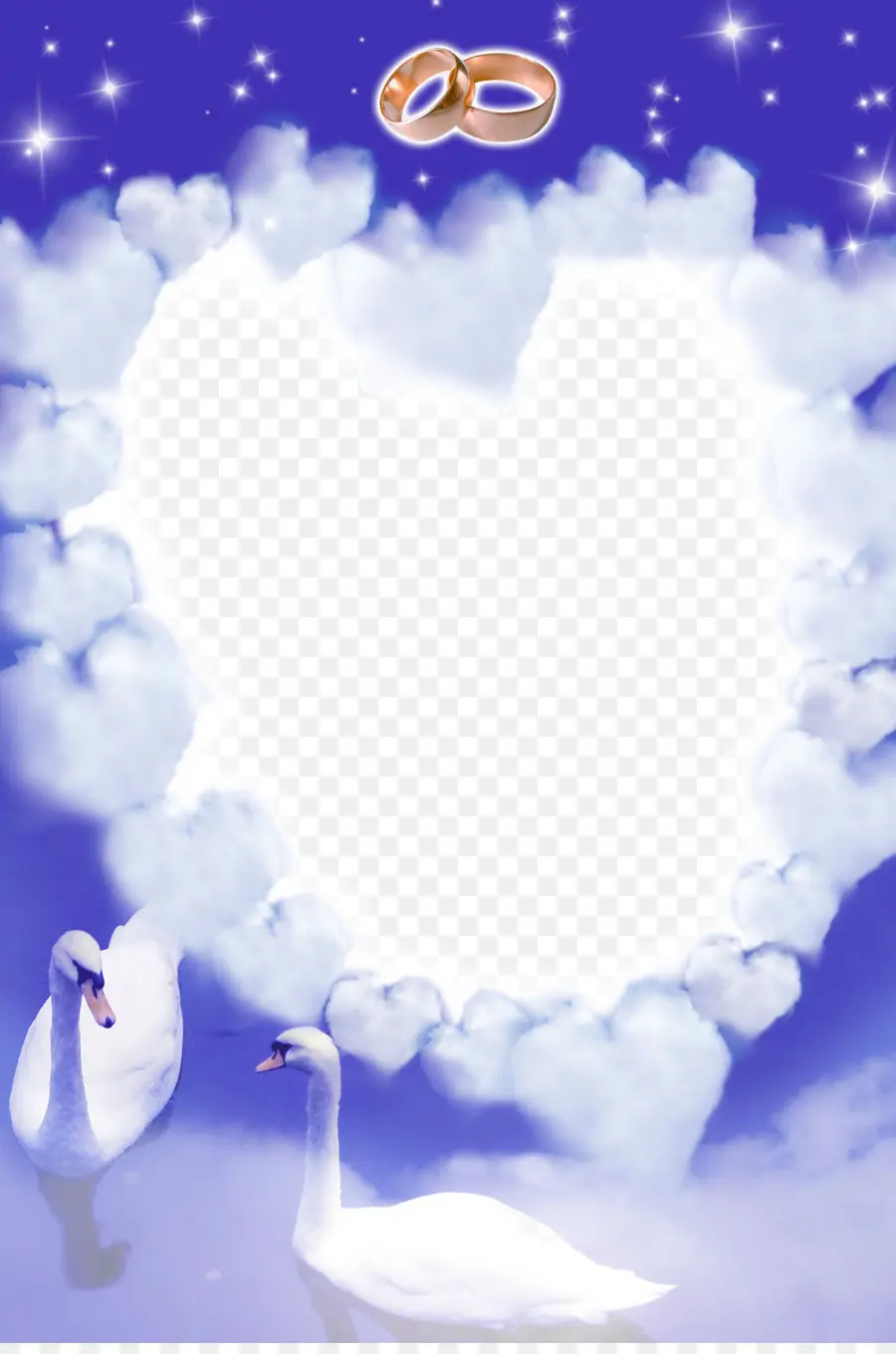 Marco De Nube De Corazón，Nube PNG