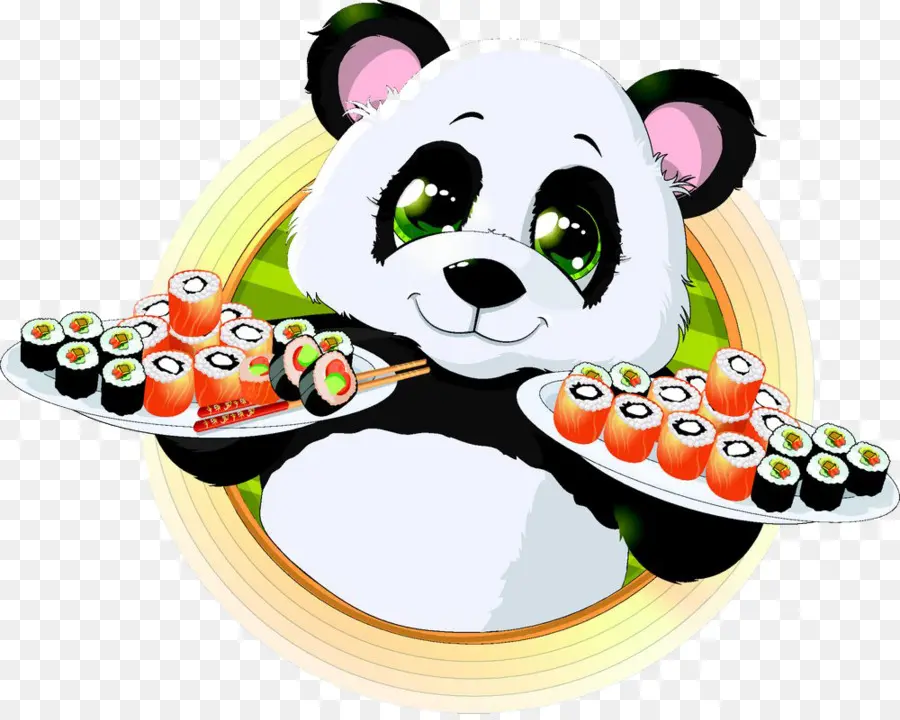Sushi，El Panda Gigante PNG