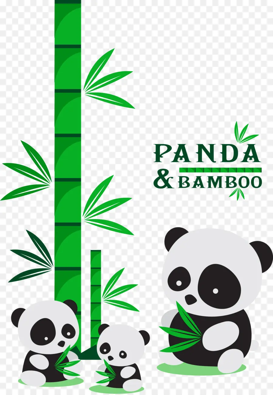 El Panda Gigante，Verde PNG