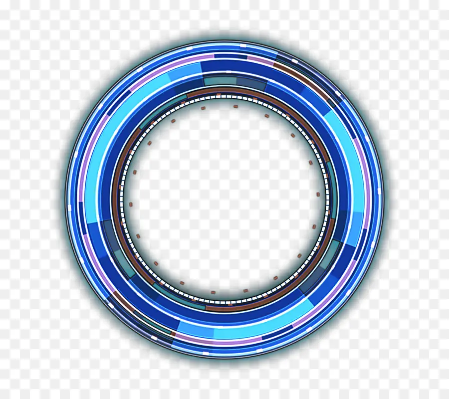 Marco Circular，Azul PNG