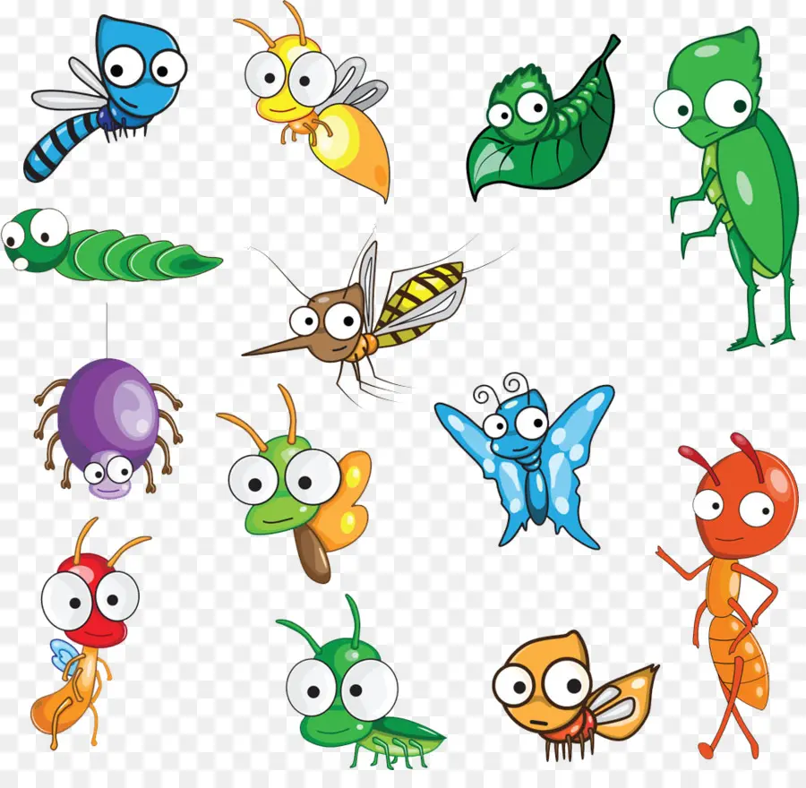 Los Insectos，De Dibujos Animados PNG