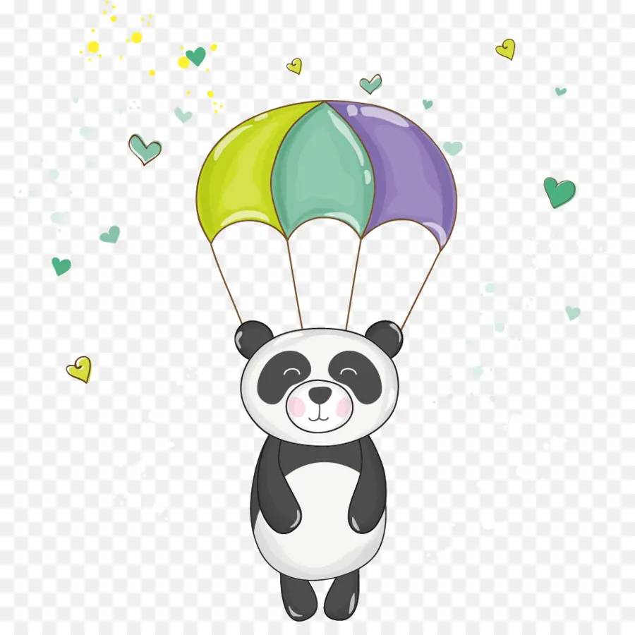 Panda，Paracaídas PNG